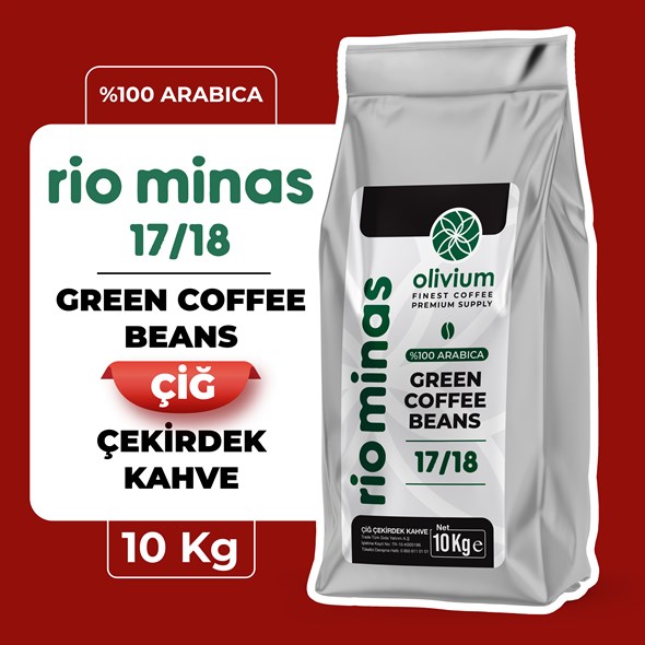 Brezilya RioMinas 17/18 - Çiğ Çekirdek Kahve - 10 Kg