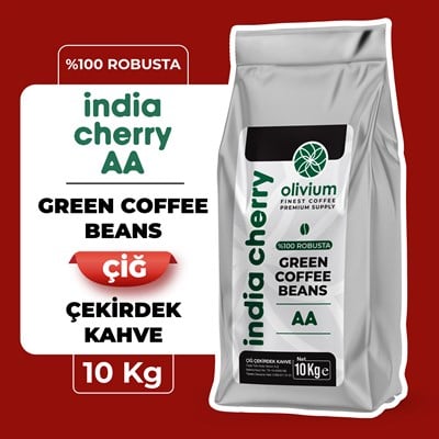Hindistan Robusta Cherry AA Çiğ Kahve 10Kg