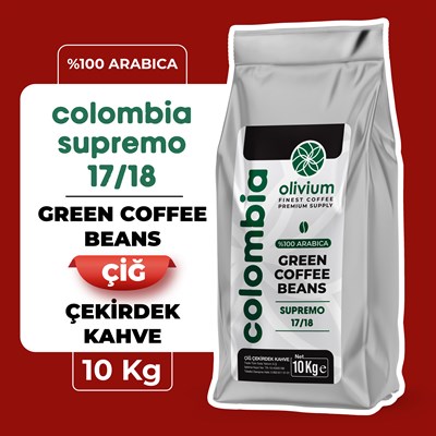 Kolombiya Supremo 17/18 Çiğ Kahve 10Kg